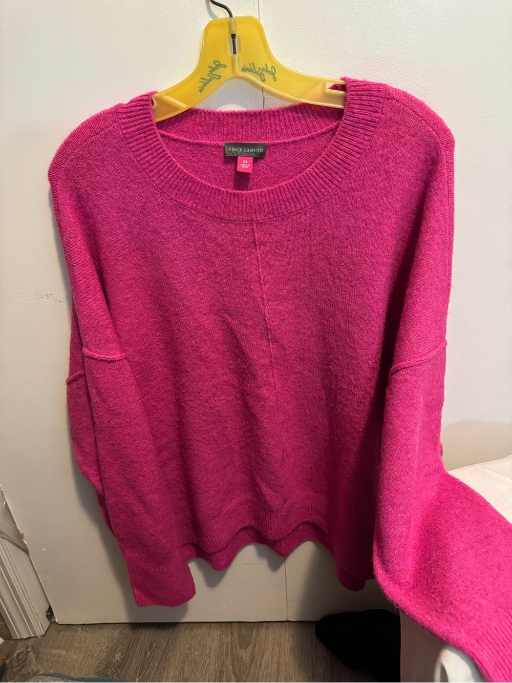 Vince Camuto Bright Pink Crewneck Sweater